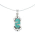 Sterling Silver Turquoise And Opal Inlay Southwestern Italian Snake Chain Necklace Set AX129073